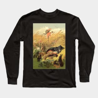 Vintage Fairy Tales,  Puss in Boots by Carl Offterdinger Long Sleeve T-Shirt